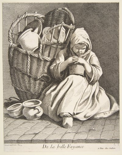 Pottenverkoper, 1738 door Anne Claude Philippe de Caylus