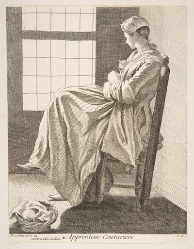 Naai leerling door Anne Claude Philippe de Caylus