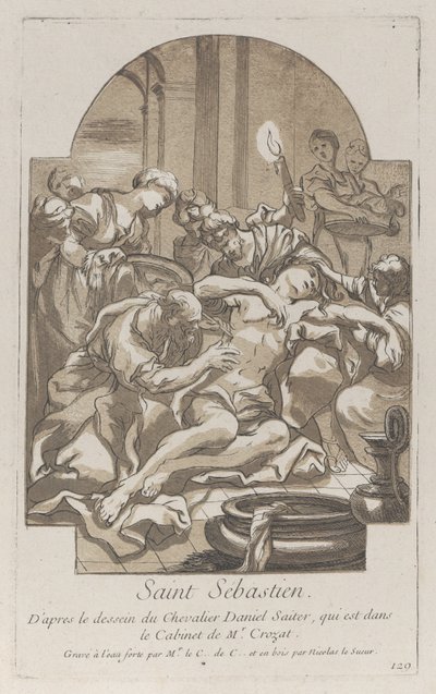 Het martelaarschap van Sint Sebastiaan, ca. 1729 door Anne Claude Philippe de Caylus