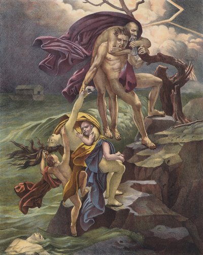 De Zondvloed door Anne Louis (after) Girodet de Roucy Trioson