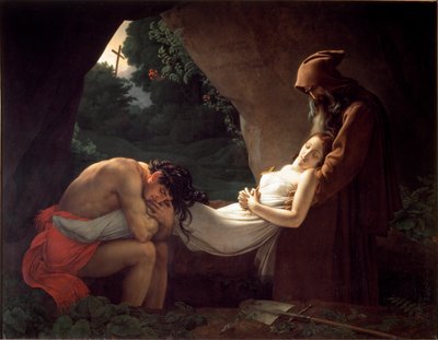 Atala bij het graf of begrafenis van Atala door Anne Louis Girodet de Roucy Trioson