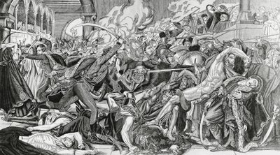 Franse repressie tijdens opstand van Caïro, 21 oktober door Anne Louis Girodet de Roucy Trioson