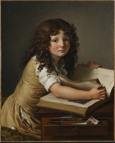 Benoît Agnès Trioson met een boek door Anne Louis Girodet de Roucy Trioson