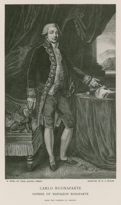 Carlo Buonaparte door Anne Louis Girodet de Roucy Trioson