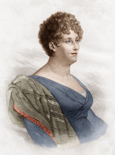 Constance de Salm ook bekend als Constance Pipenet, schrijfster door Anne Louis Girodet de Roucy Trioson