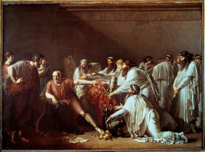 Hippocrates weigert de geschenken van Artaxerxes door Anne Louis Girodet de Roucy Trioson