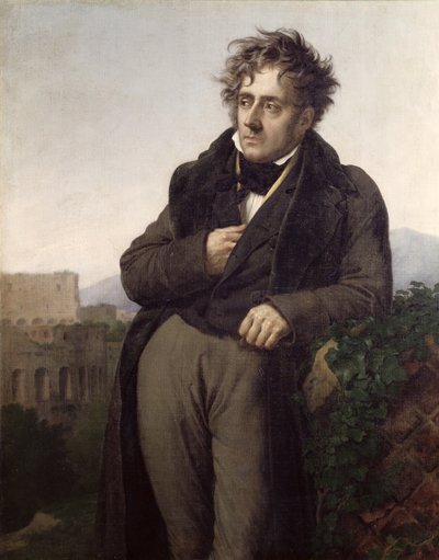 Portret van Francois Rene (1768-1848) Vicomte de Chateaubriand, c.1811 door Anne Louis Girodet de Roucy Trioson