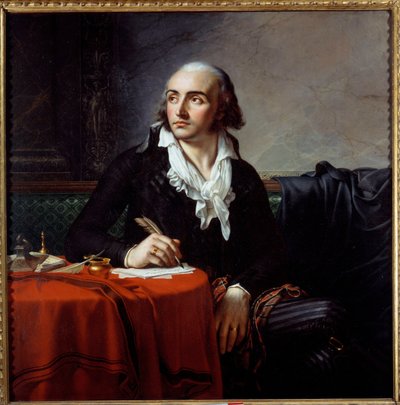Portret van Giuseppe Fravega (1763-1833) Italiaanse revolutionair. Schilderij door Anne Louis Girodet de Roucy-Trioson door Anne Louis Girodet de Roucy Trioson