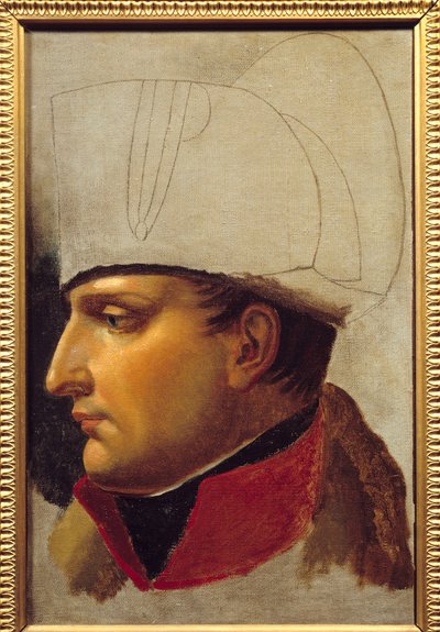 Portret van Napoleon I (1769-1821) studie voor de overhandiging van sleutels aan de stad Wenen op 13 november door Anne Louis Girodet de Roucy Trioson