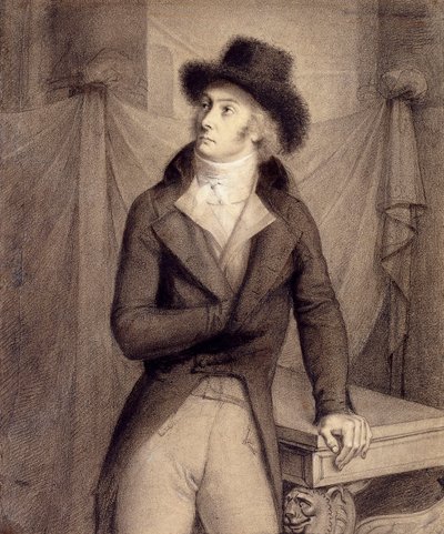 Portret van een man, vermoedelijk Pierre-Paul Roger-Collard door Anne Louis Girodet de Roucy Trioson