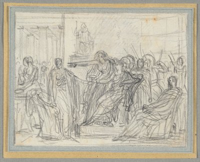 Scène uit de laatste akte van Corneille door Anne Louis Girodet de Roucy Trioson