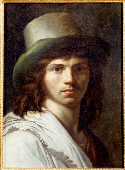 Zelfportret Schilderij door Anne Louis Girodet de Roucy-Trioson door Anne Louis Girodet de Roucy Trioson