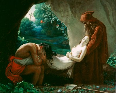 Begrafenis van Atala door Anne Louis after Girodet de Roucy Trioson