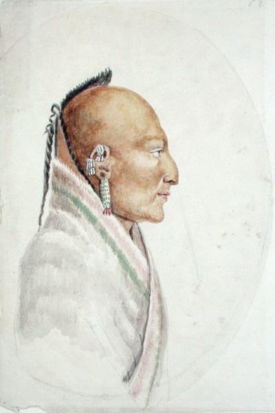 Cachasunghia, hoofd van de Kleine Osage door Anne Marguerite Hyde de Neuville