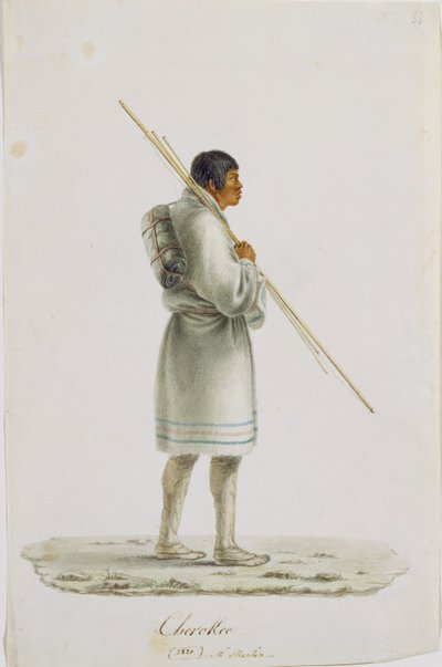 Cherokee, 1820 door Anne Marguerite Hyde de Neuville