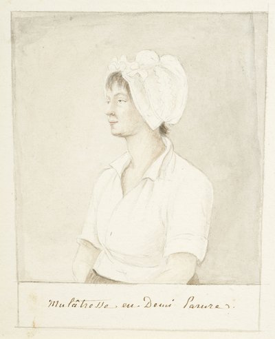 Portret van een mulattin door Anne Marguerite Hyde de Neuville