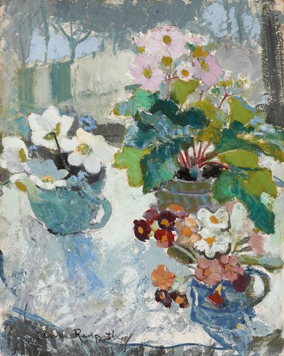 Eerste bloemen, ca. 1947 door Anne Redpath
