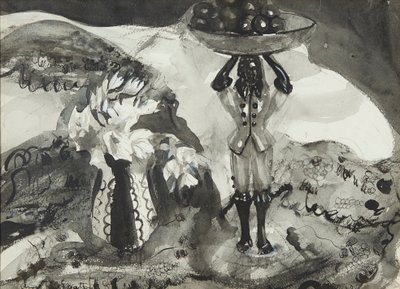 Stilleven met beeldje door Anne Redpath