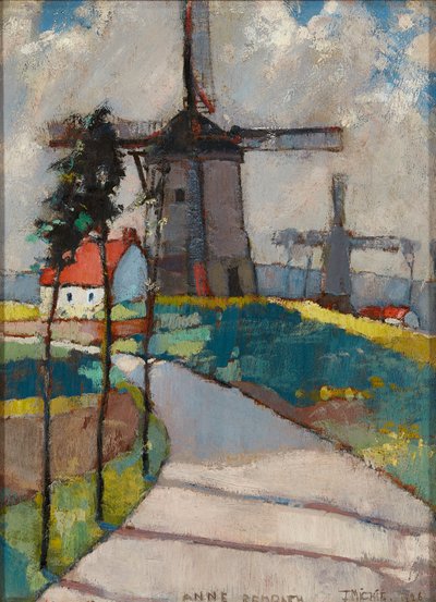 Windmolens bij de Pas De Calais door Anne Redpath