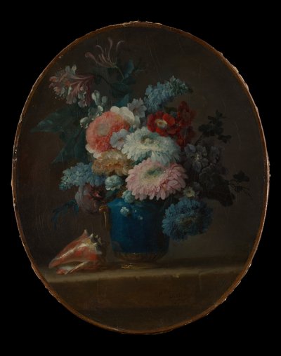 Vaas met bloemen en schelp, 1780 door Anne Vallayer Coster