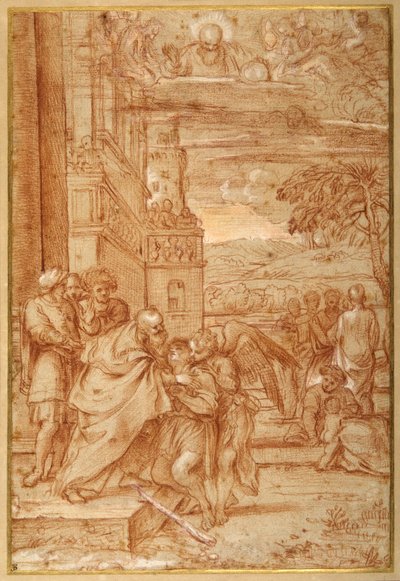 De terugkeer van de verloren zoon, naar Annibale Carracci door Annibale (follower of) Carracci