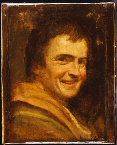 Een glimlachende jongeling door Annibale Carracci