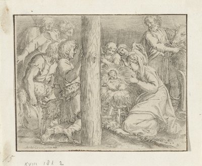 Aanbidding door de herders door Annibale Carracci