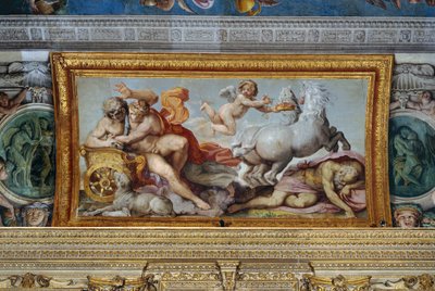 Aurora ontvoert Cephalus, detail van het gewelf van de galerij, 1597-1604 door Annibale Carracci