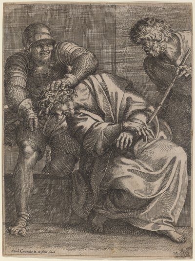 Christus gekroond met doornen door Annibale Carracci