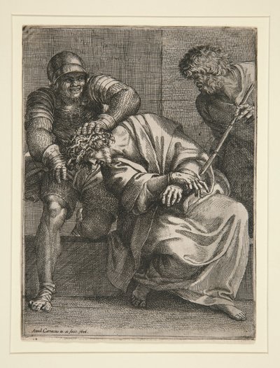 Christus Gekroond met Doornen door Annibale Carracci