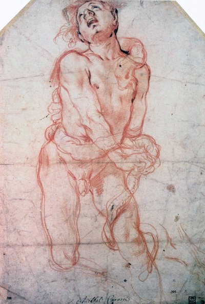 Figurenstudie door Annibale Carracci