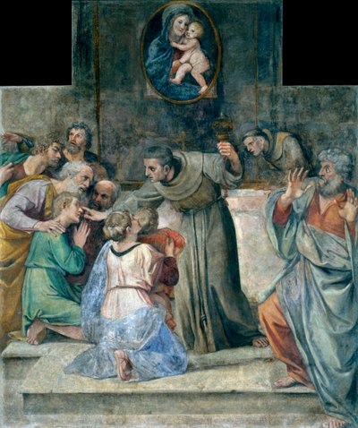 De genezing van de blinden vanaf de geboorte door Annibale Carracci
