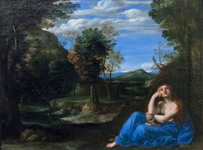 Landschap met boetvaardige Magdalena door Annibale Carracci