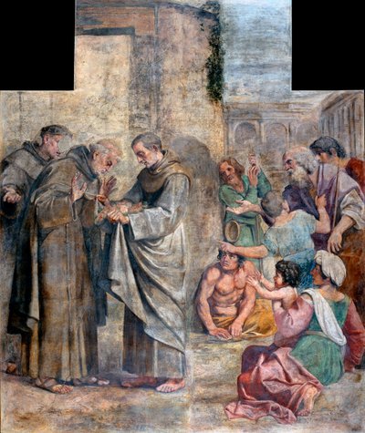 Het wonder van de rozen door Annibale Carracci