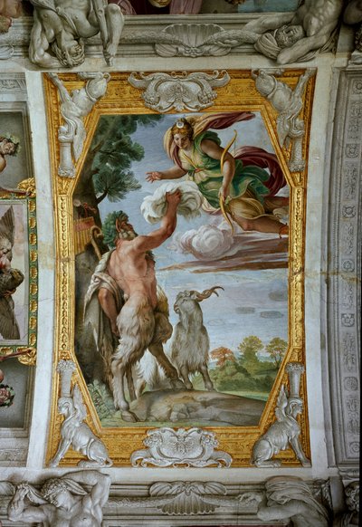 Pan en Diana door Annibale Carracci