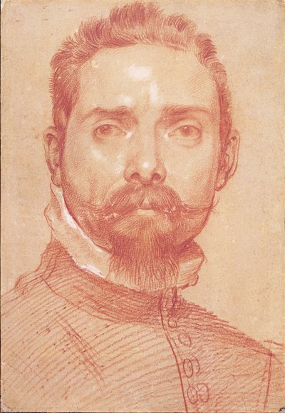 Portret van de luitspeler Giulio Mascheroni, ca 1594 door Annibale Carracci