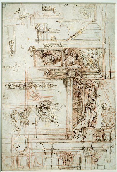 Project voor de Farnese galerij door Annibale Carracci