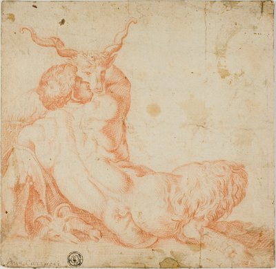 Sater en Geit door Annibale Carracci