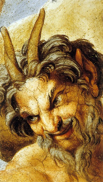 Satyre in het Farnese Paleis in Rome (muurschildering) door Annibale Carracci