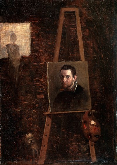 Zelfportret, c1604 door Annibale Carracci