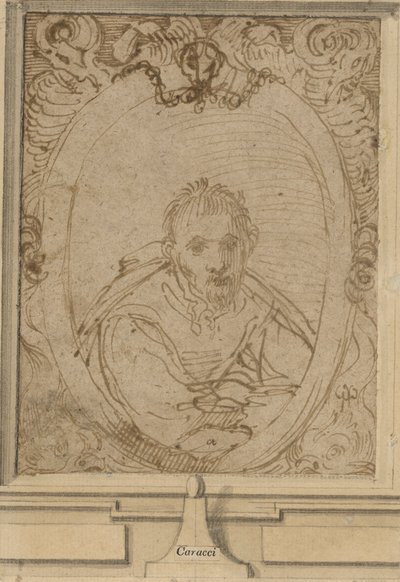 Zelfportret, c.1580 door Annibale Carracci