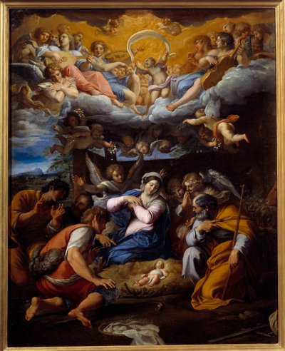 De Aanbidding van de Herders door Annibale Carracci