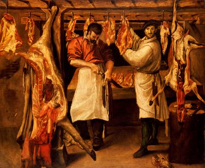 De Slagerij door Annibale Carracci