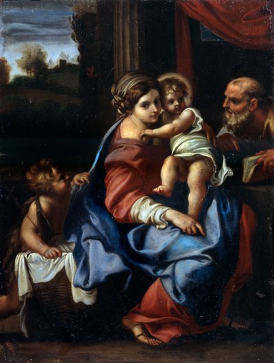 De Heilige Familie met Johannes de Doper als Jongen, late 16e of vroege 17e eeuw door Annibale Carracci