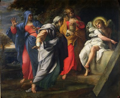 De heilige vrouwen bij het graf van Christus door Annibale Carracci
