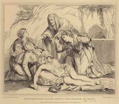 De vrouwen uit Galilea huilen over het lichaam van Christus, Lucas door Annibale Carracci