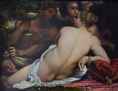 Venus, twee saters en Cupido door Annibale Carracci