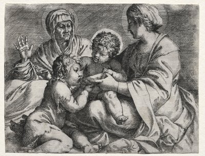 Maagd met de Kom, 1606 door Annibale Carracci