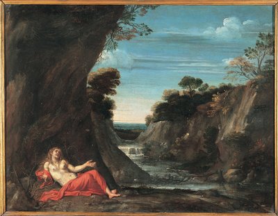 Landschap met de boetvaardige Magdalena door Annibale Carraccis School