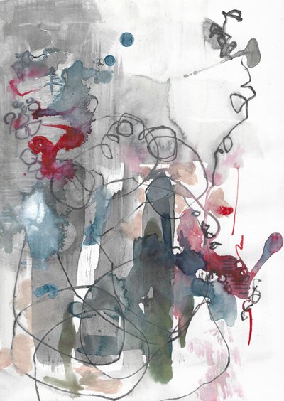 Abstracte vloeistoflijnen door Annick
